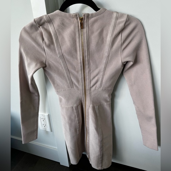 Babaton XXS Tempt Bandage Dress with Full Length Gold Back Zipper - Picture 3 of 3